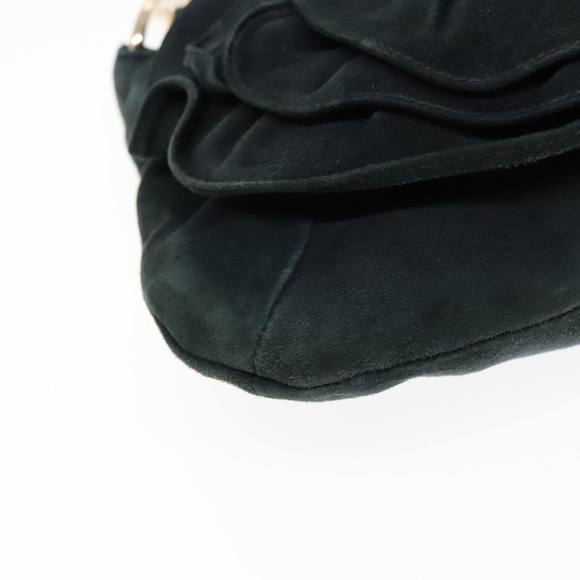 SAINT LAURENT Shoulder Bag Suede Gold Black 112930 Auth 90699 - Picture 11 of 16